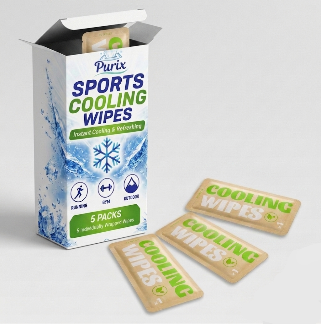 Purix On-the-Go Body Cooling Towel Wipes