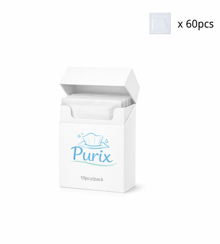 Purix Field-Ready Lens Wipes — 60 pcs